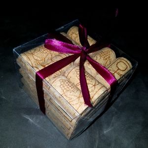 Wine cork coasters